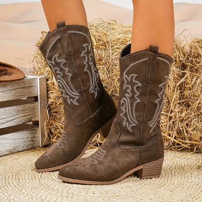Cowboy Boots with Embroidery