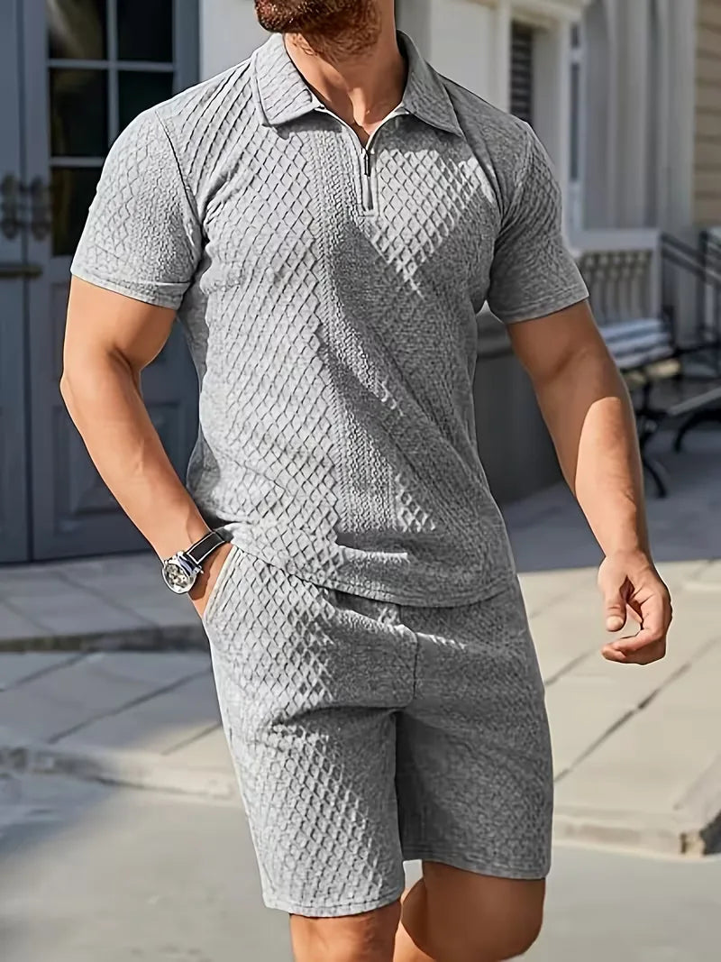 Summer Clothing Set with Polo and Shorts