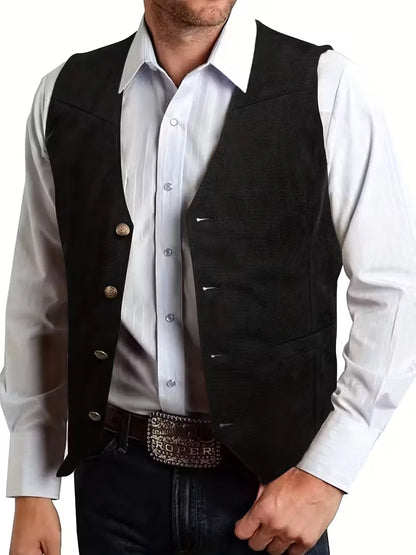 Waistcoat with V-neck and Buttons