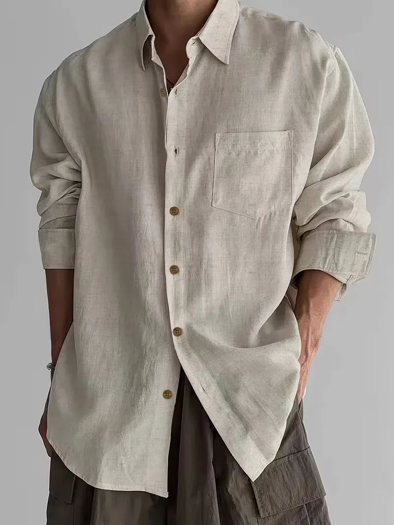 Casual shirt with V-neck