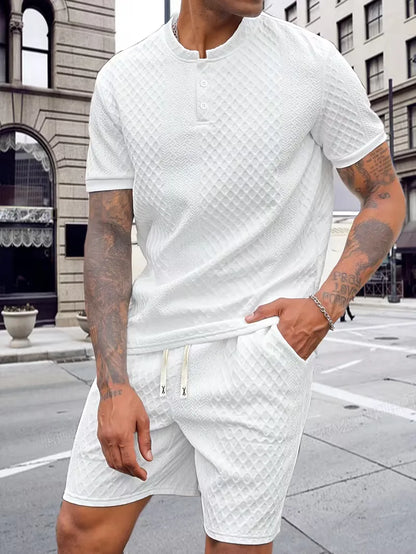 Summer Clothing Set with Jacquard Pattern