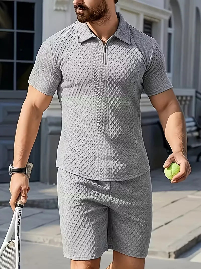 Summer Clothing Set with Polo and Shorts