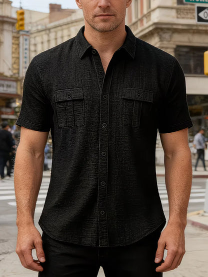 Short Sleeve Shirt with Chest Pockets