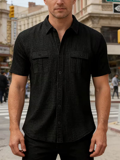 Short Sleeve Shirt with Chest Pockets