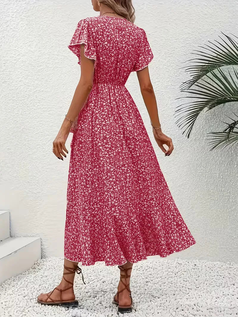 Wrap Dress with Flowers