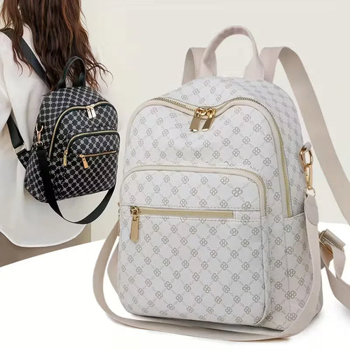 Backpack with Geometric Pattern