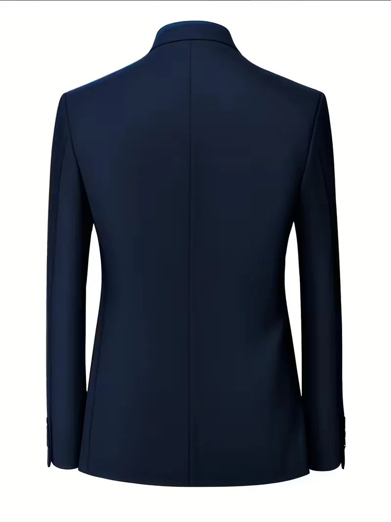 Slim Fit Blazer with Mandarin Collar