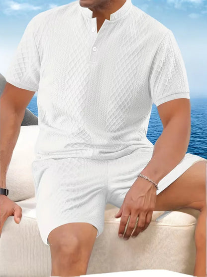 Summer Clothing Set with Jacquard Pattern
