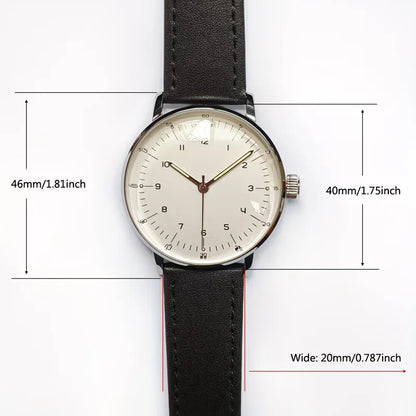 Analogue watch with leather strap