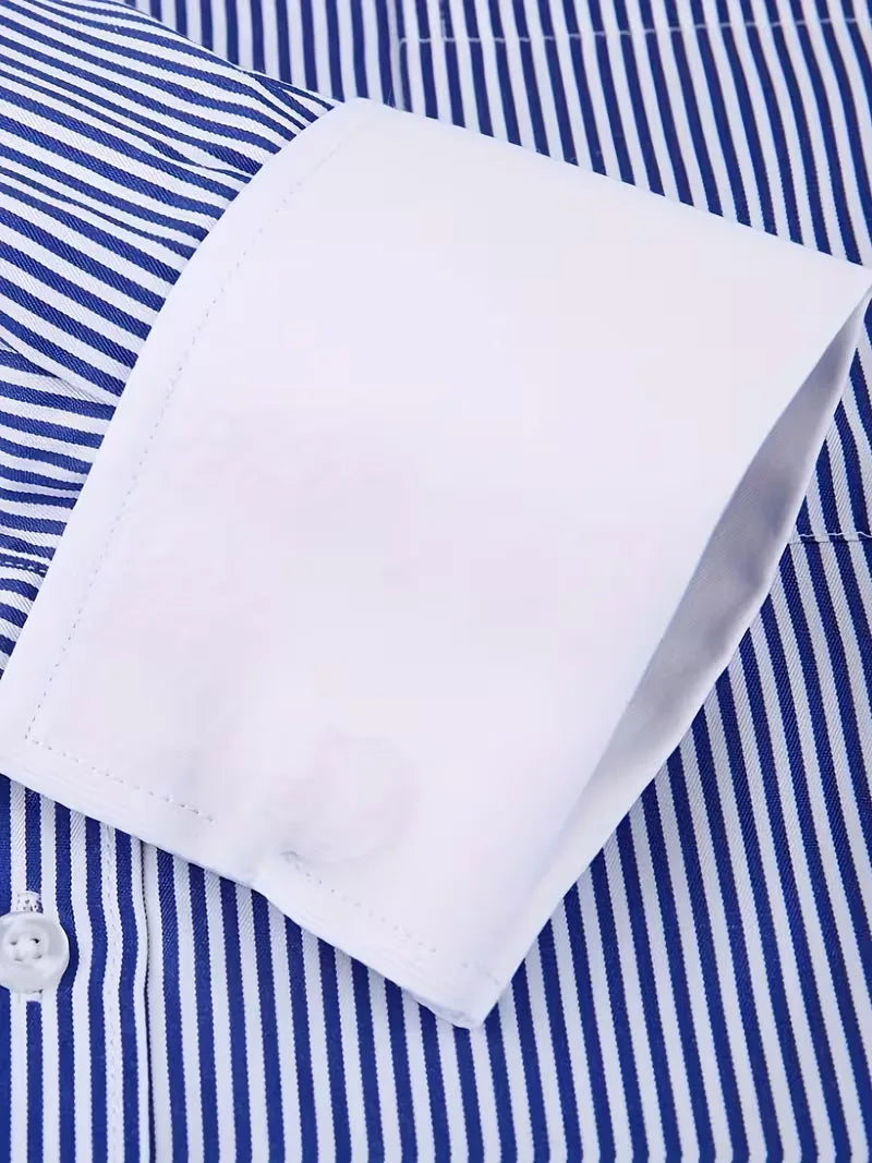 Smart shirt with mandarin collar