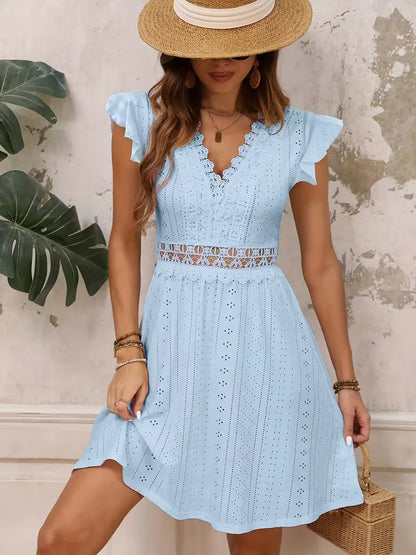 A-line dress with lace