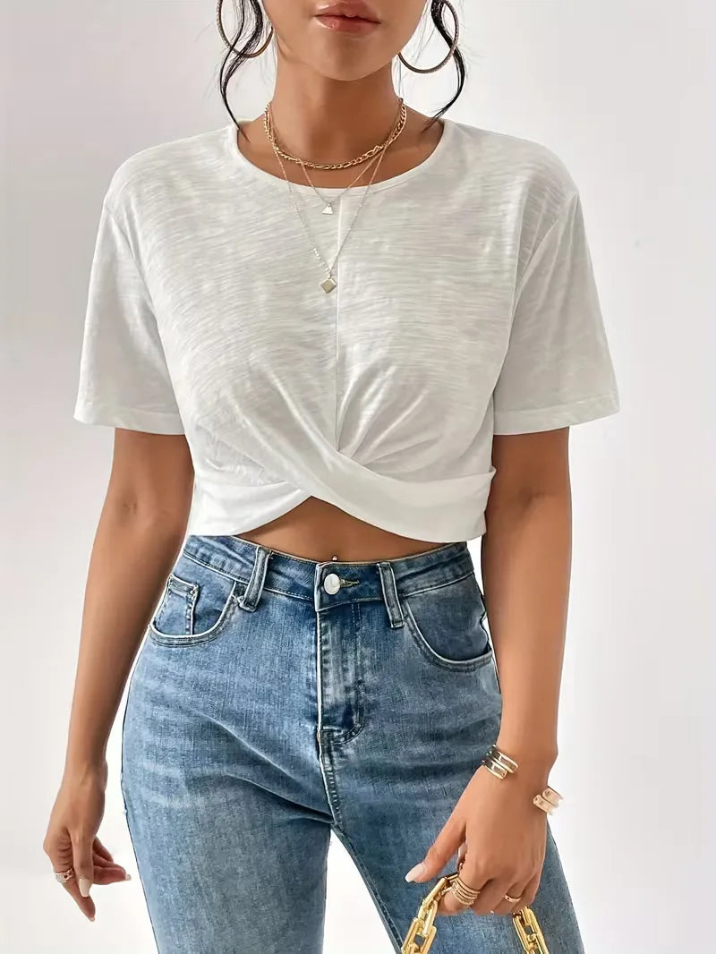 T-shirt with twist detail