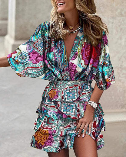 Caroline | Stylish Mini Dress with Print