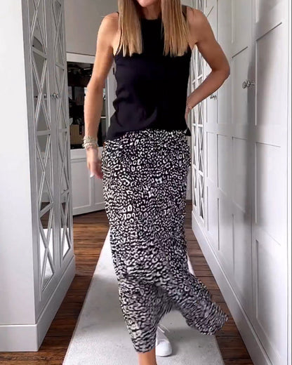 Casual Printed Long Skirt