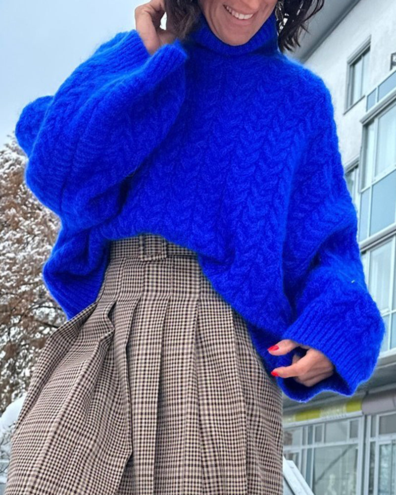 Casual Effortlessly Coloured Turtleneck