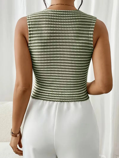 Vest with V-neck and Buttons