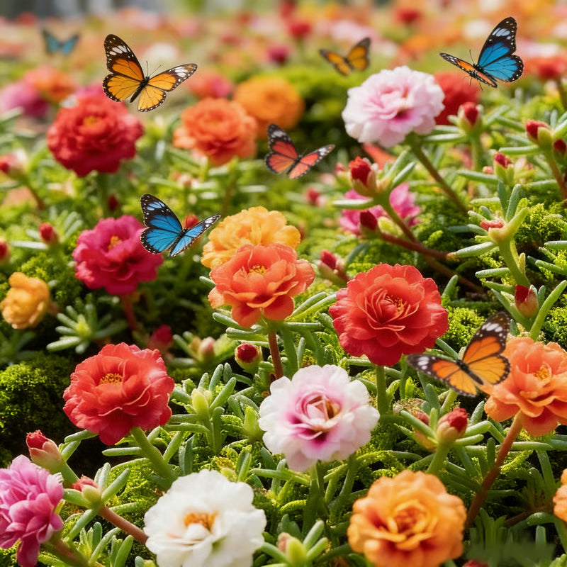 BloomBurst – Mélange de graines pour portulak d'été coloré et fleurs vivaces