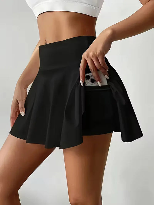 Pleated Skirt with High Waist