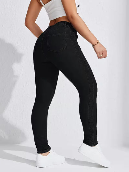 Skinny jeans with high waist