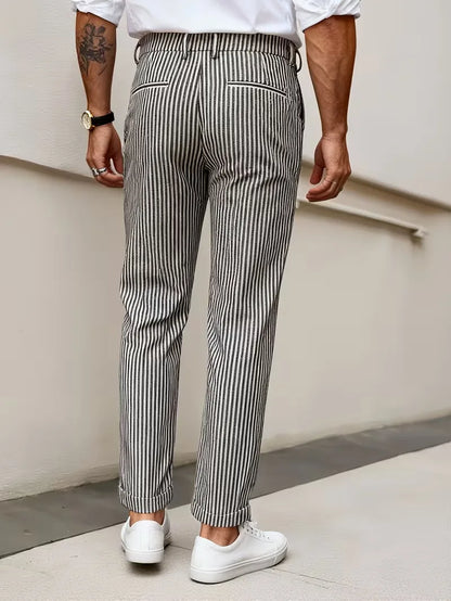 Striped Cropped Trousers