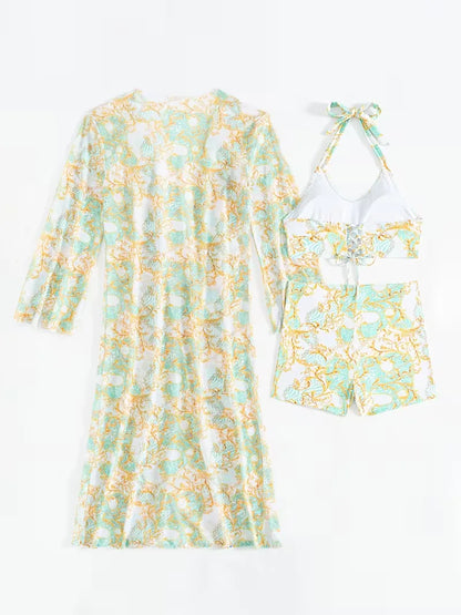 Cover-up with Halter Neck and Shorts
