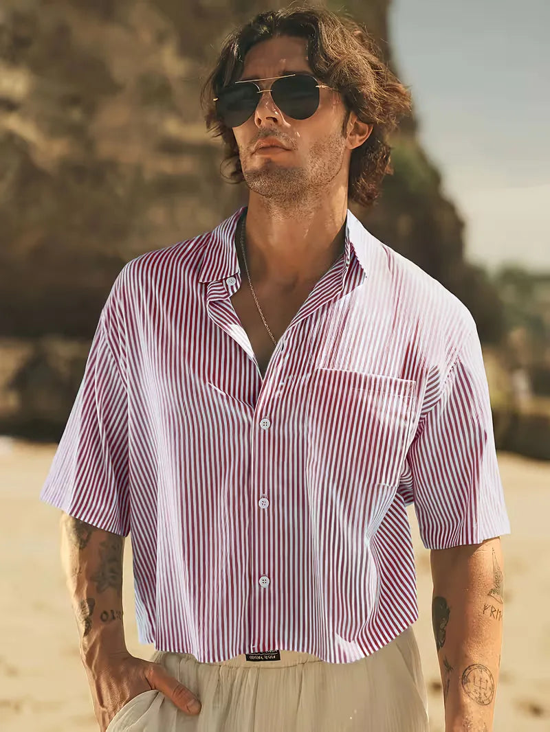 Short Sleeve Shirt with V-Neck