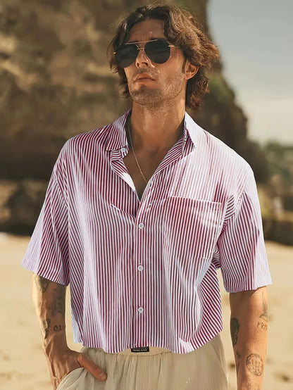Short Sleeve Shirt with V-Neck