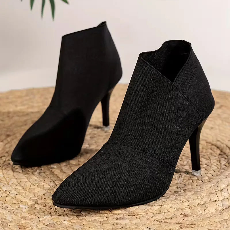 Stiletto ankle boots with high heels