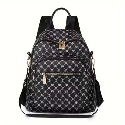 Backpack with Geometric Pattern