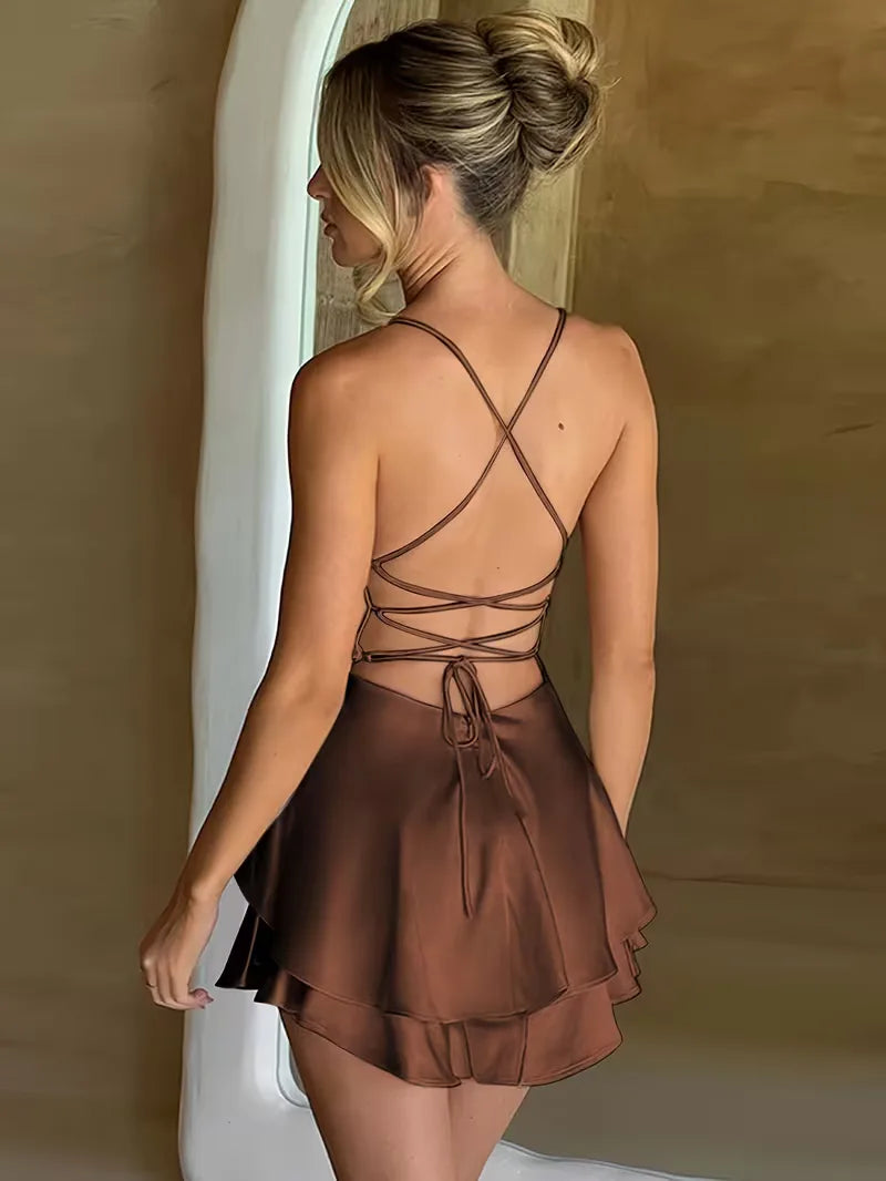 Party Dress with Spaghetti Straps