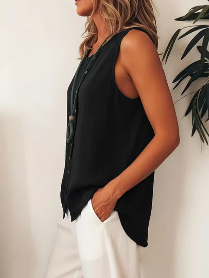 Bohemian ladies' blouse with buttons