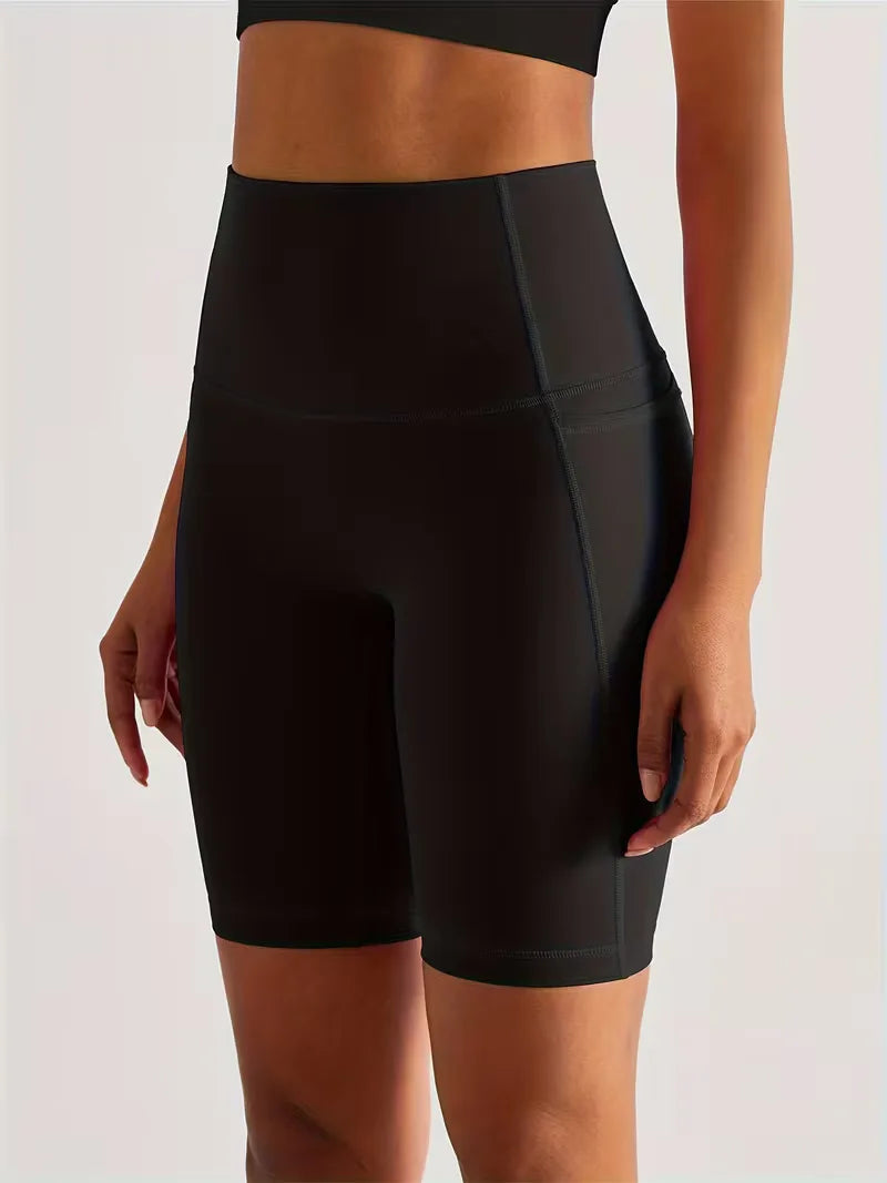 High-Waisted Sports Shorts