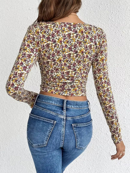 Long-sleeve with floral print