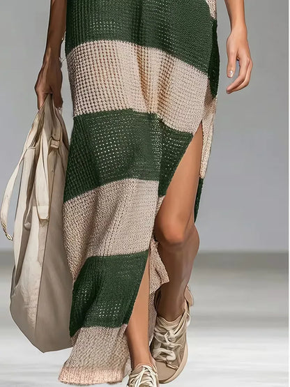 Maxi cover-up with V-neck
