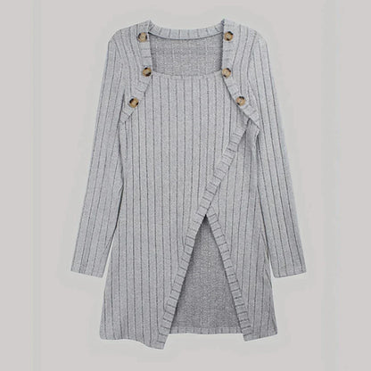 Claudia | Asymmetrical Ribbed Cardigan