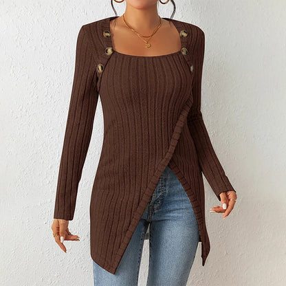 Claudia | Asymmetrical Ribbed Cardigan