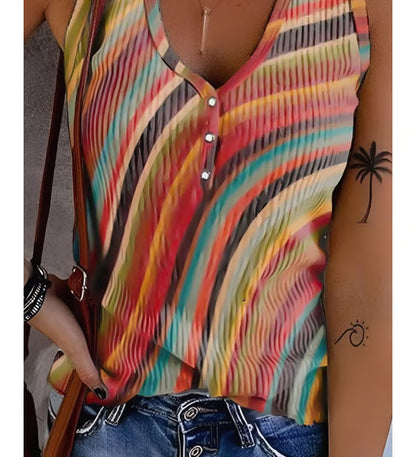 Corinne | Striped Knitted Tank Top