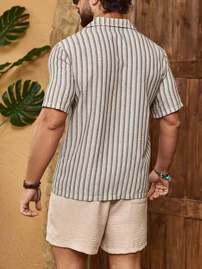 Summer Clothing Set with Striped Shirt