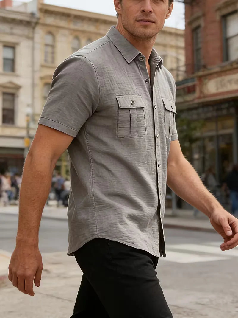 Short Sleeve Shirt with Chest Pockets
