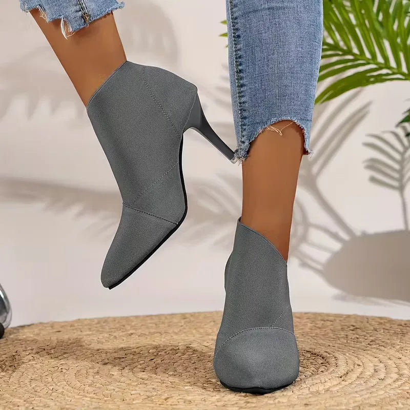 Stiletto ankle boots with high heels