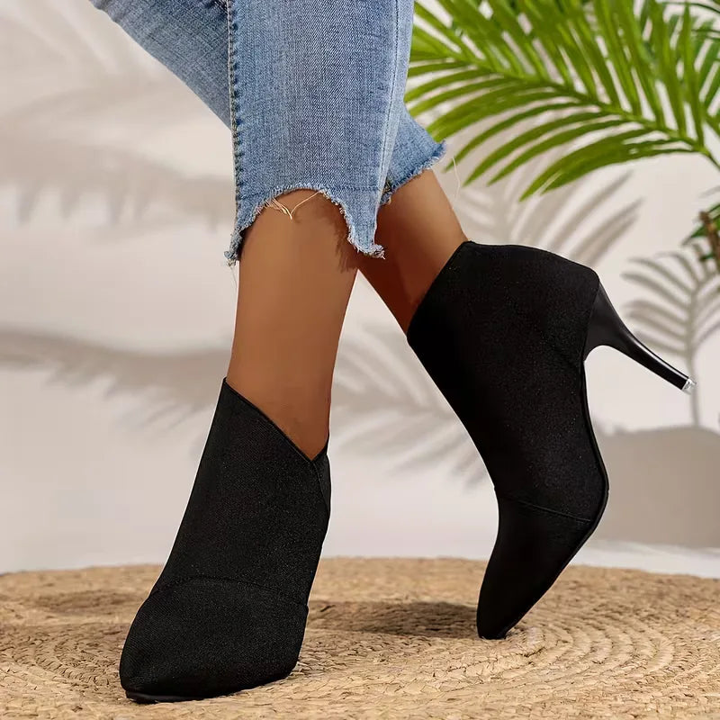 Stiletto ankle boots with high heels