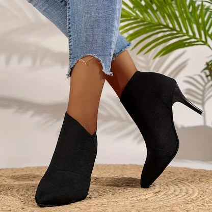 Stiletto ankle boots with high heels