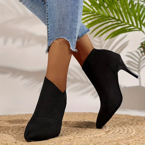 Stiletto ankle boots with high heels
