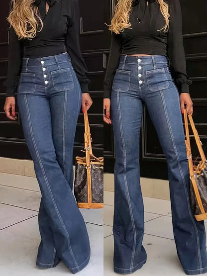 Flared jeans with high waist
