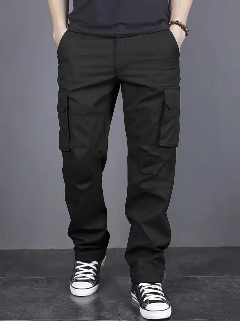 Cargo trousers with flap pockets