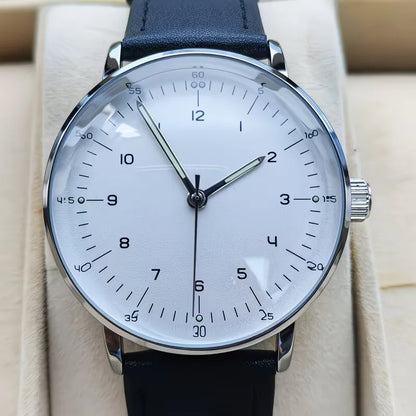 Analogue watch with leather strap
