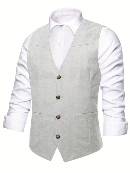 Waistcoat with V-neck and Buttons