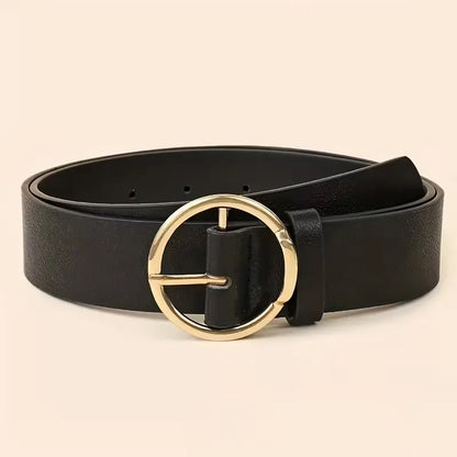 Narrow belt with metal buckles