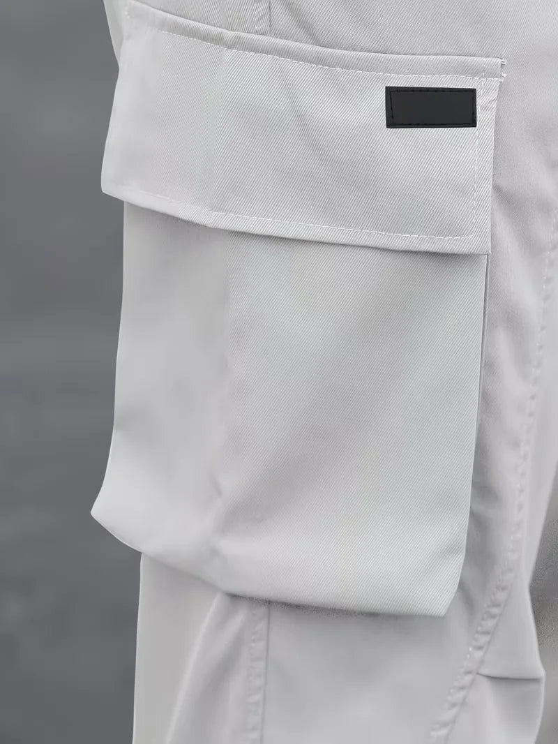 Cargo trousers with elastic waistband