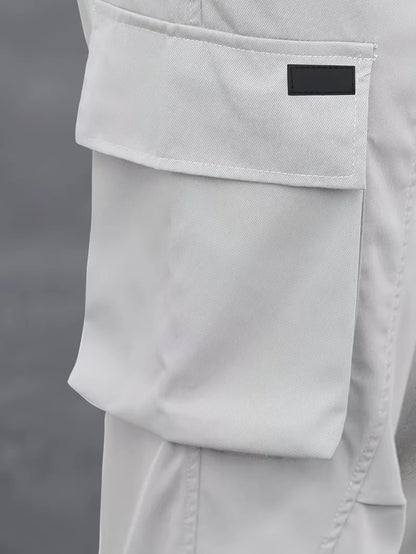 Cargo trousers with elastic waistband